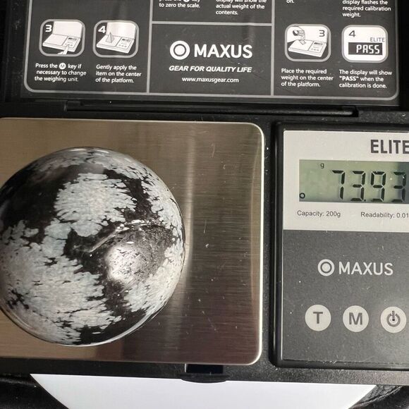 Snowflake Obsidian Crystal Sphere‎ (2) - Picture 9 of 9